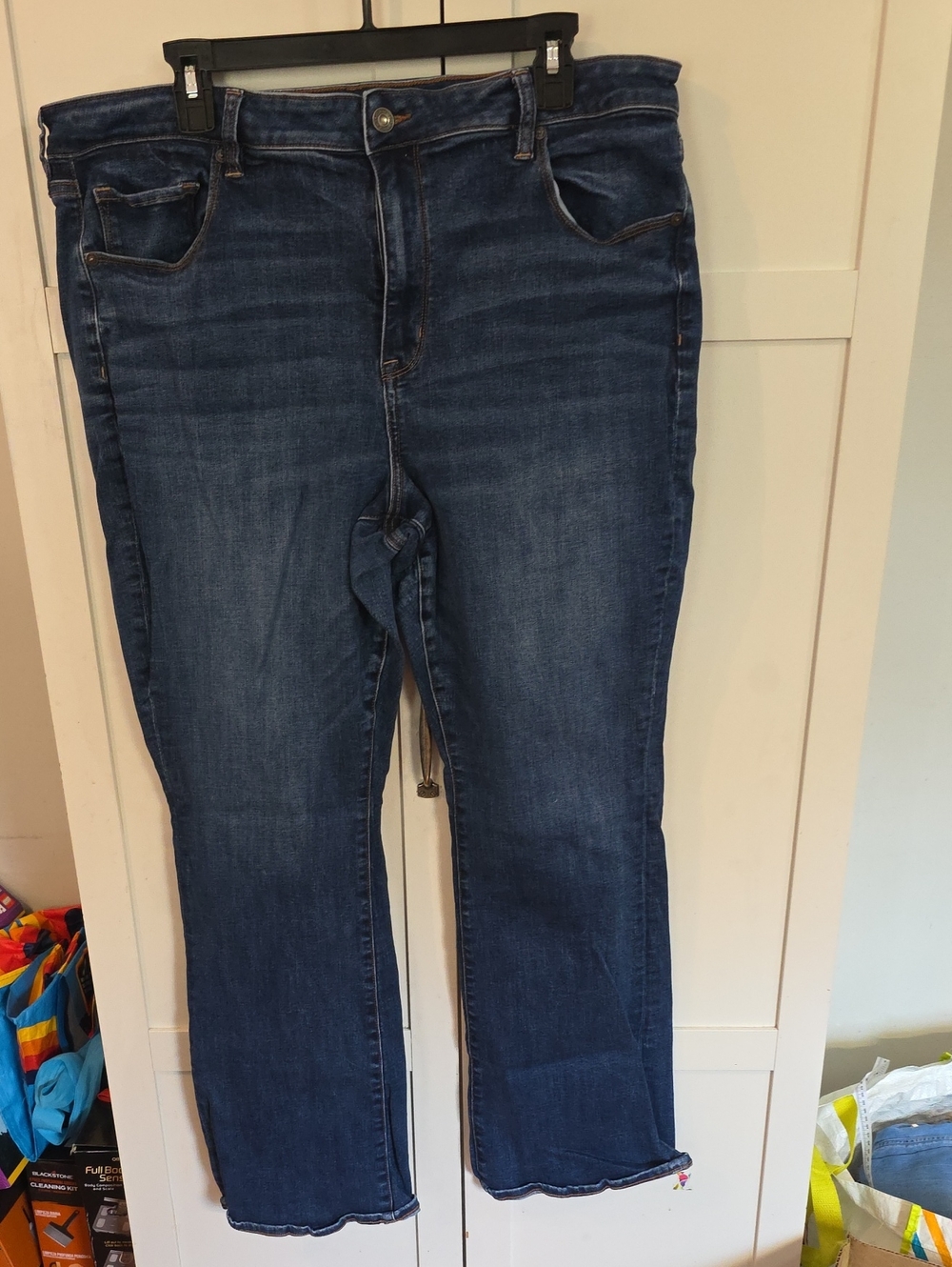 American Eagle Dark Blue Kick Boot Jeans